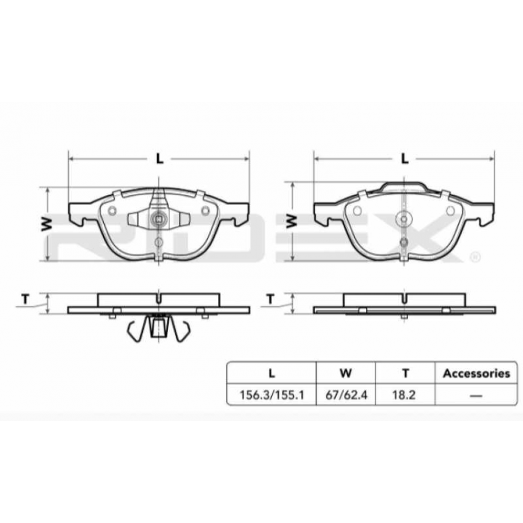 Ford Connect 2004-2012 Av6J 2K021 Aa Ön Balata