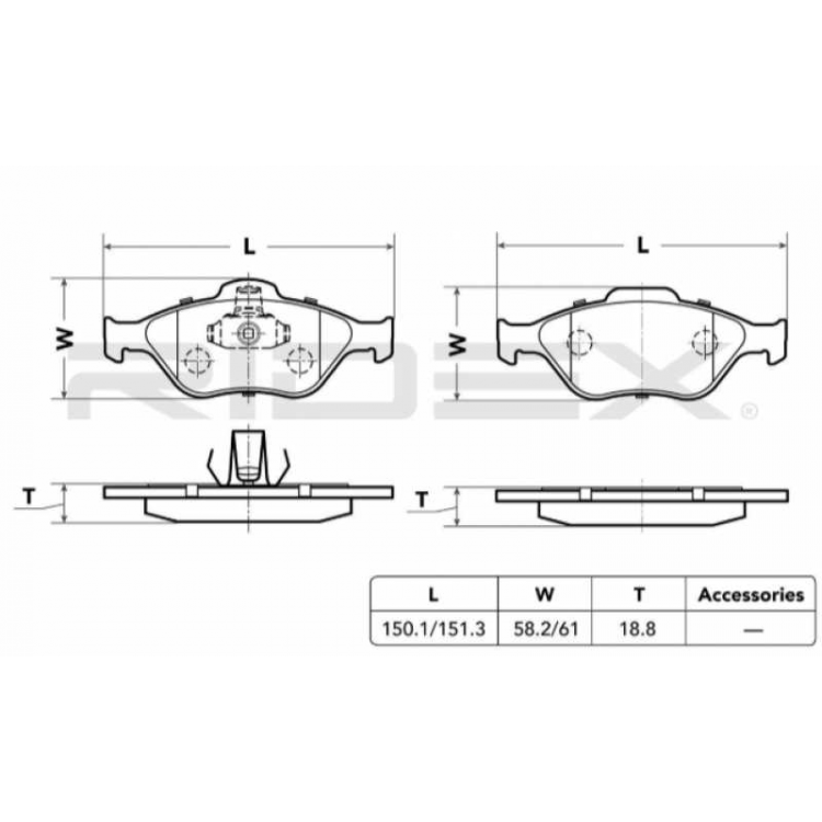 Ford Fiesta 2002-2008 Tamt 2K021 Fstl  Ön Balata